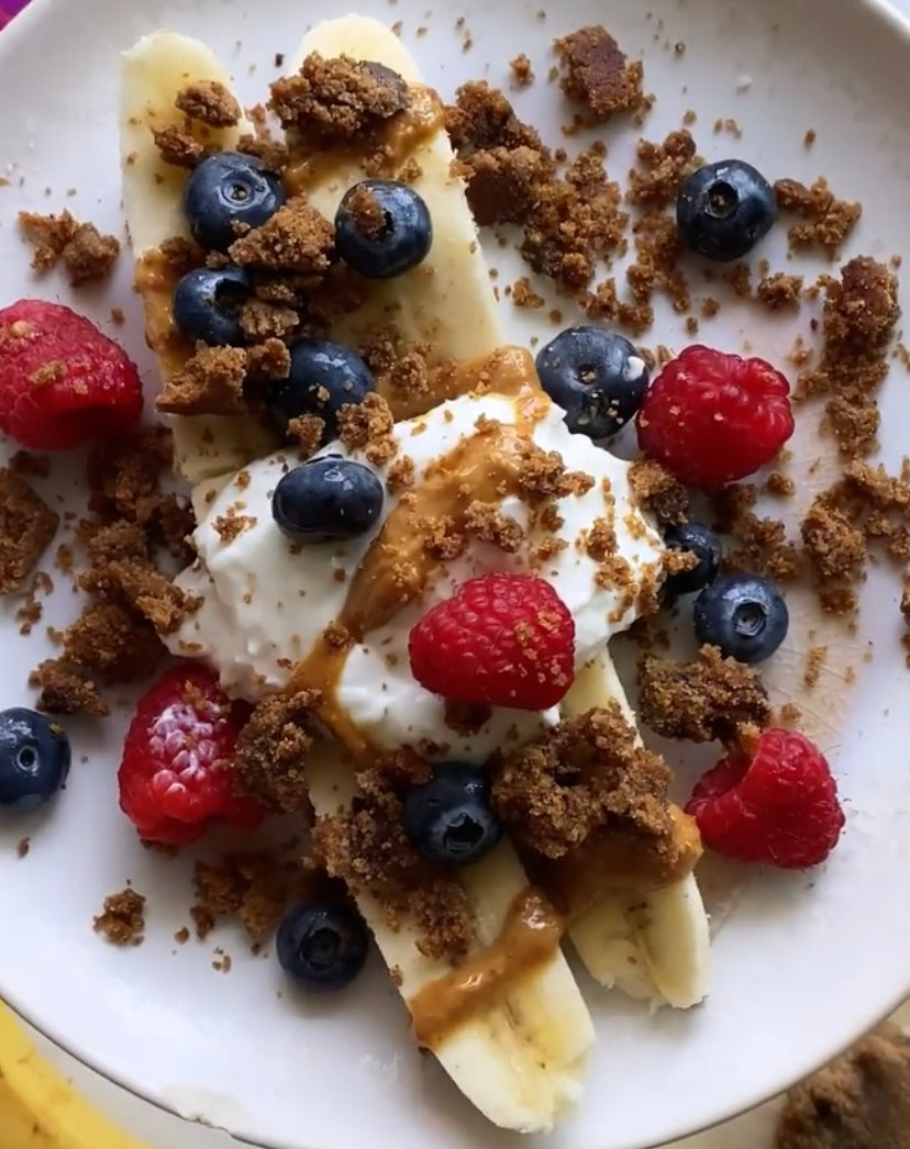 Healthier Cookie Dough Banana Split