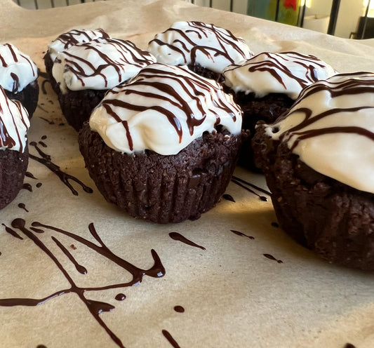 Double Chocolate Mini Cupcakes with Cream Cheese Frosting